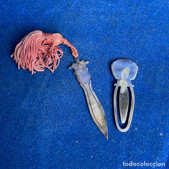 Antig&uuml;edades: PAREJA MARCAPAGINAS PLATA - Foto 2