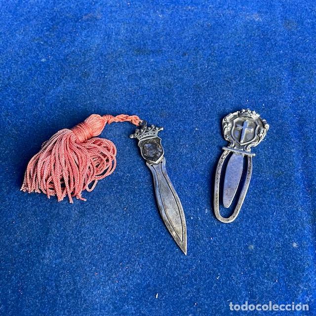 Antig&uuml;edades: PAREJA MARCAPAGINAS PLATA - Foto 1