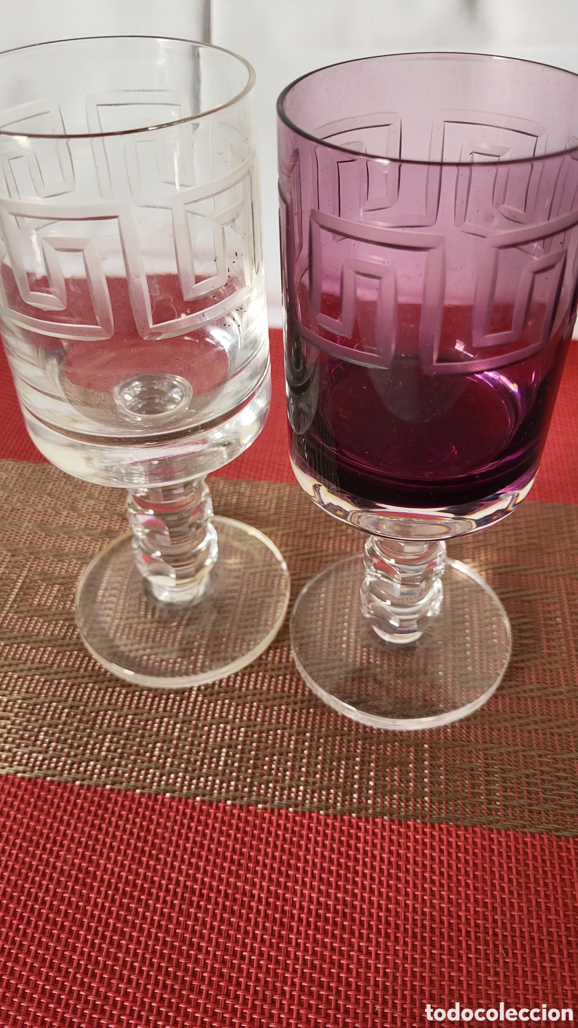 Antig&uuml;edades: Vasos de cristal tipo Murano vintage - Foto 2