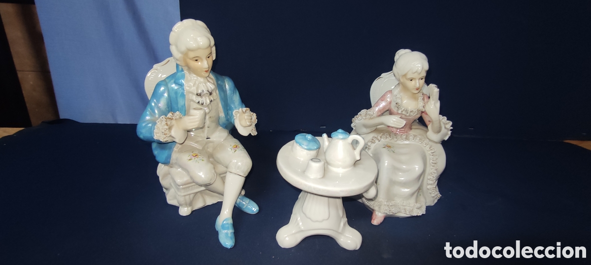 Antig&uuml;edades: Conjunto figuras porcelana - Foto 2