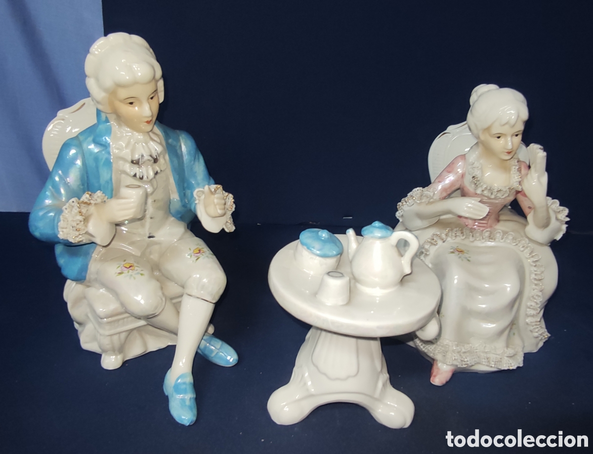 Antig&uuml;edades: Conjunto figuras porcelana - Foto 1