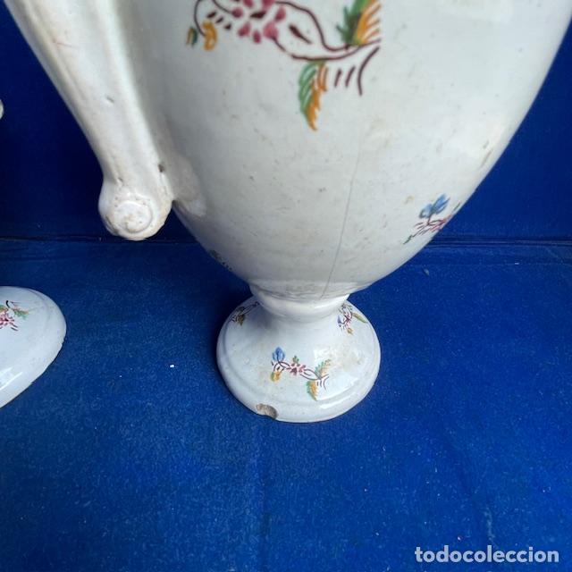 Antig&uuml;edades: PAREJA JARRONES PORCELANA MANISES - Foto 4