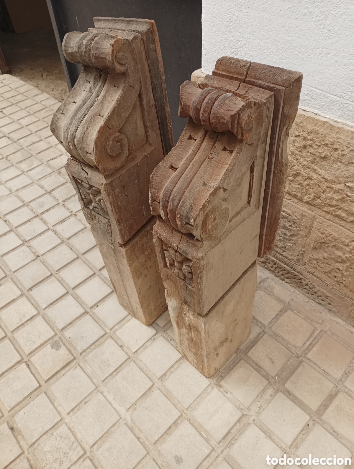 Antig&uuml;edades: PAREJA DE M&Eacute;NSULAS ANTIGUAS - Foto 3