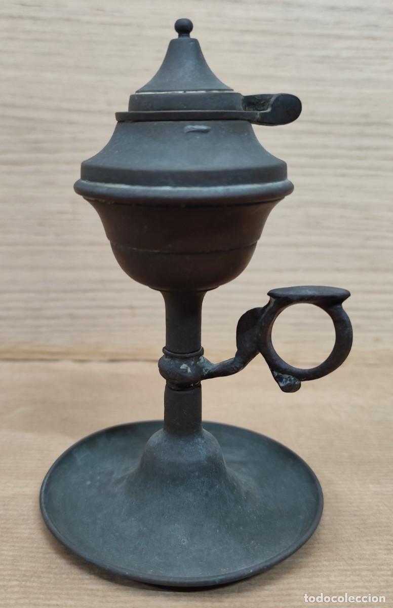 Antig&uuml;edades: Antiguo candil de bronce siglo XIX - Foto 1