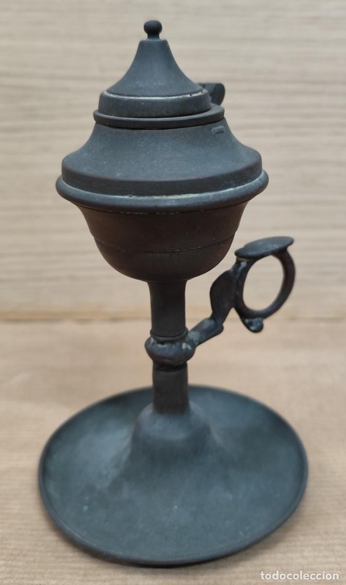 Antig&uuml;edades: Antiguo candil de bronce siglo XIX - Foto 3