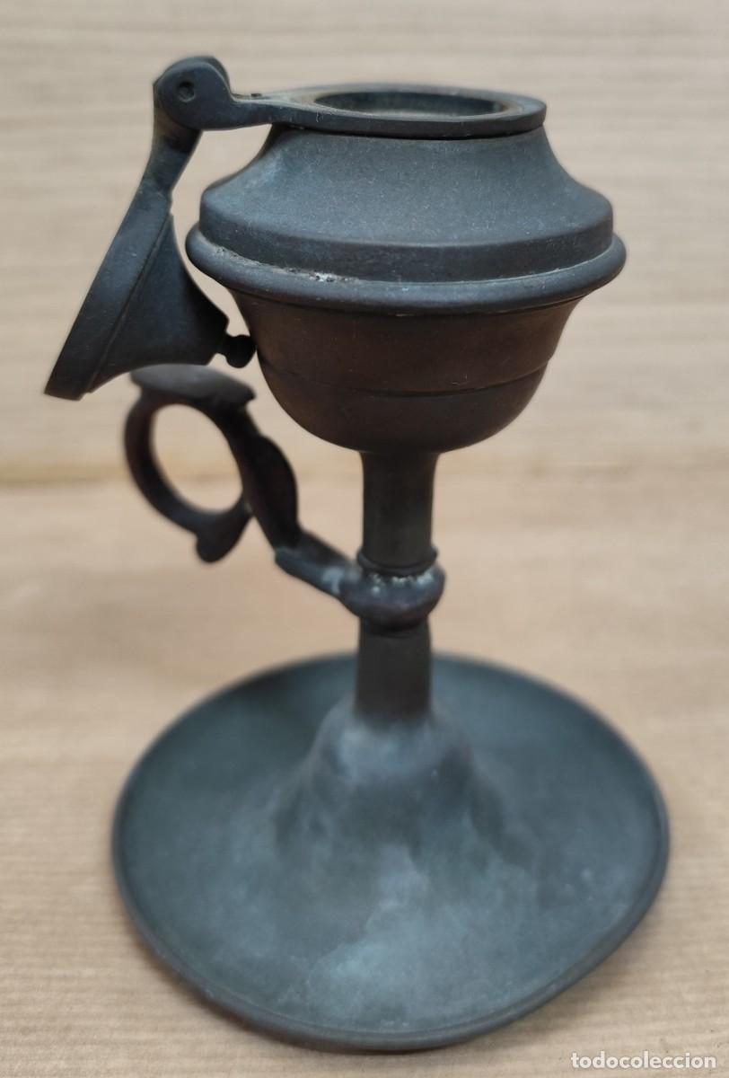 Antig&uuml;edades: Antiguo candil de bronce siglo XIX - Foto 4