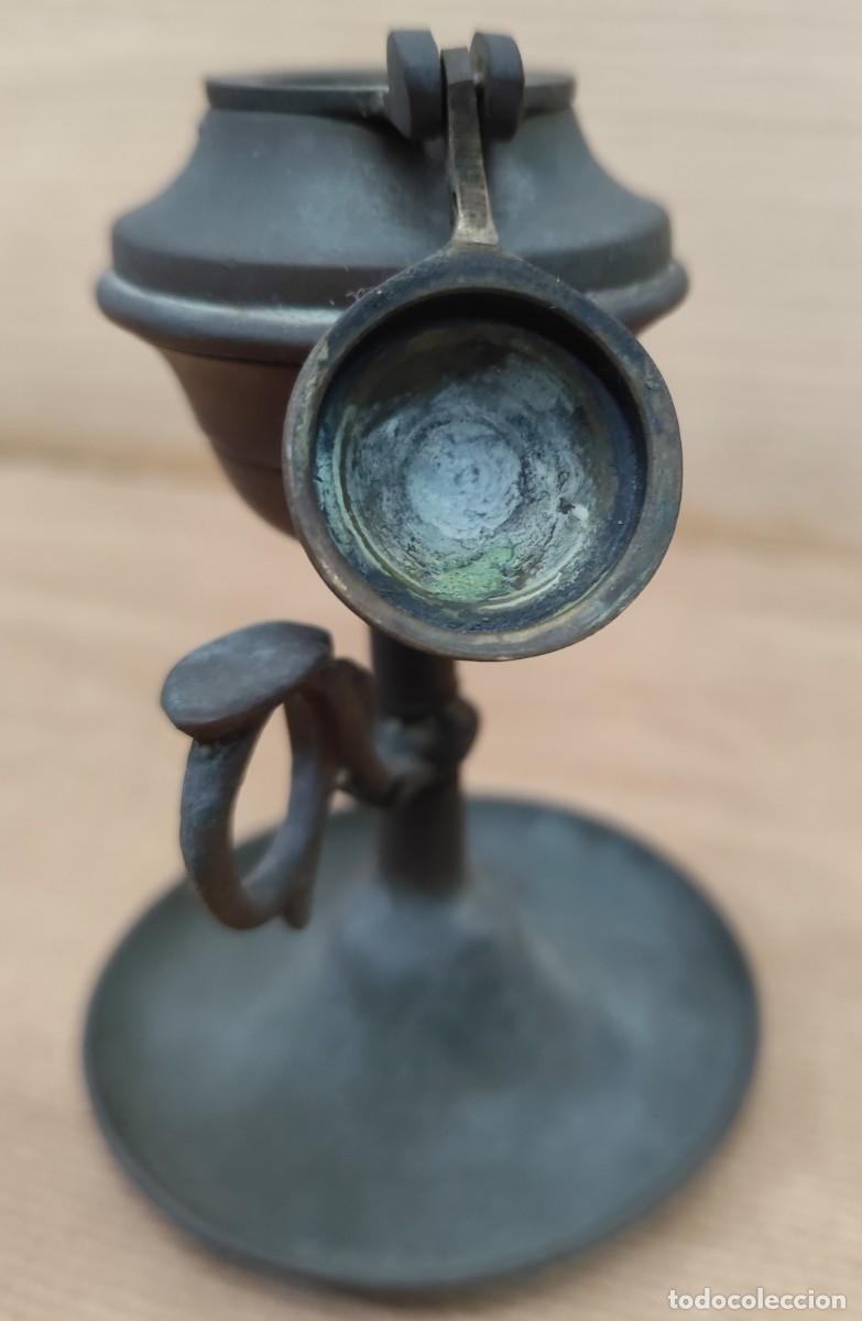 Antig&uuml;edades: Antiguo candil de bronce siglo XIX - Foto 6