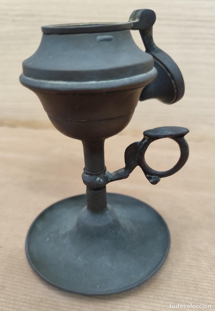 Antig&uuml;edades: Antiguo candil de bronce siglo XIX - Foto 7