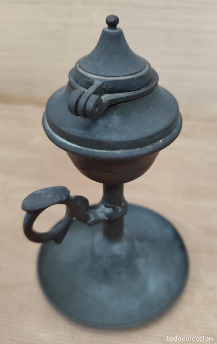 Antig&uuml;edades: Antiguo candil de bronce siglo XIX - Foto 8
