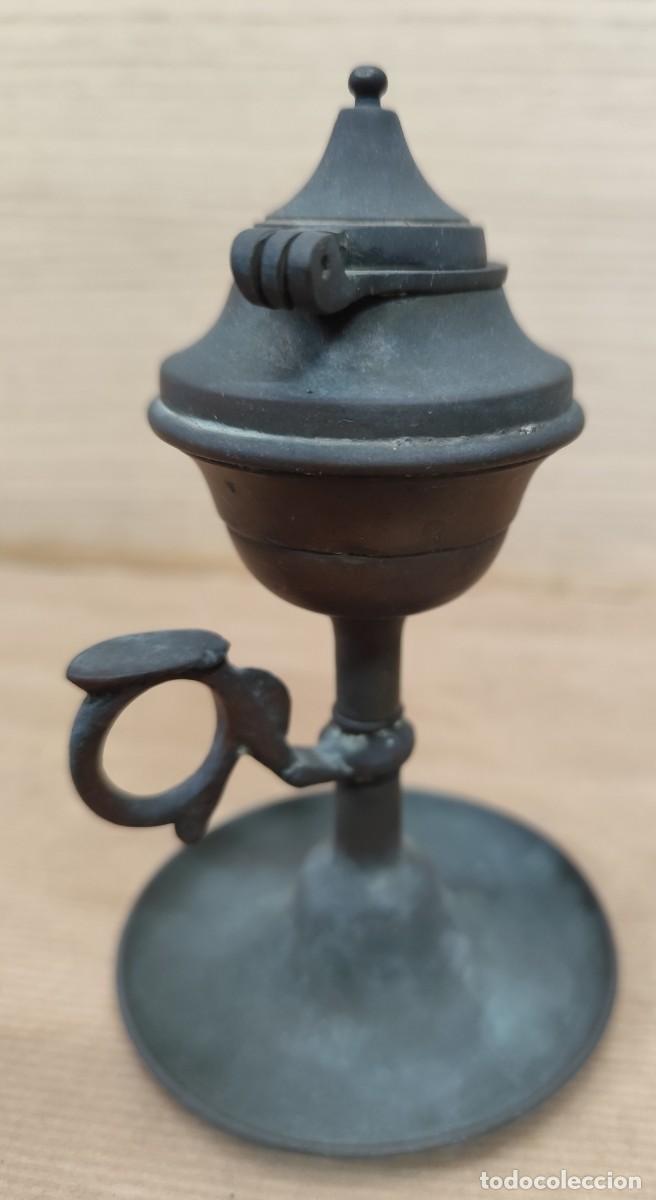 Antig&uuml;edades: Antiguo candil de bronce siglo XIX - Foto 9