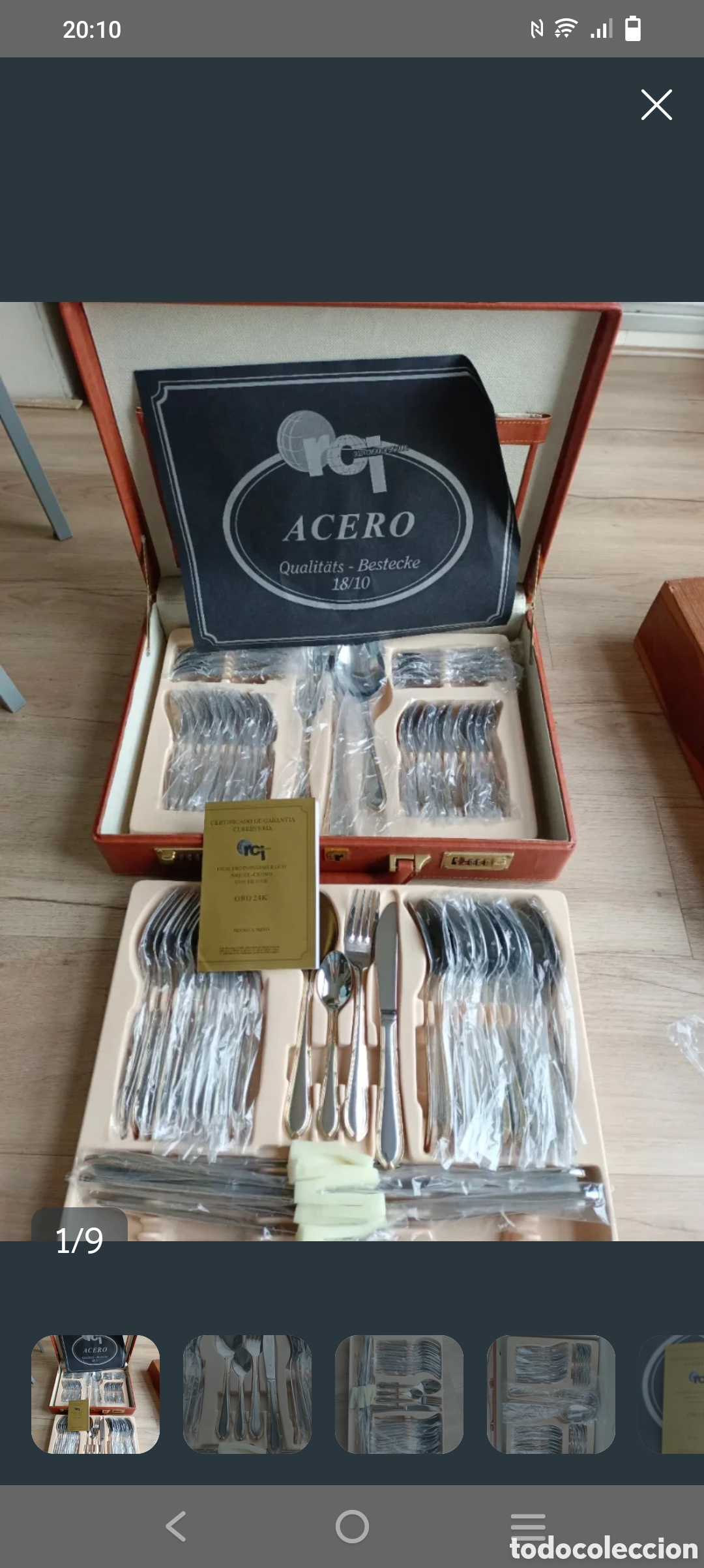Antig&uuml;edades: Cuberteria acero oro - Foto 1