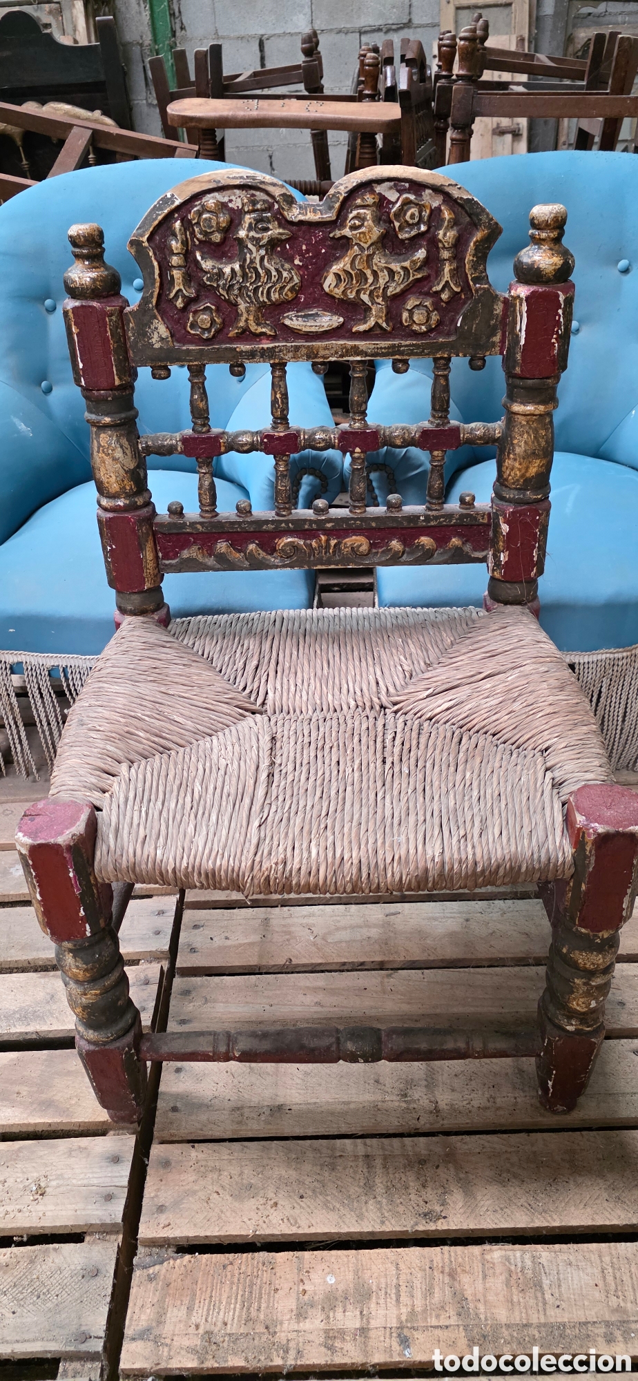 Antig&uuml;edades: SILLA CATALANA S.XIX - Foto 1