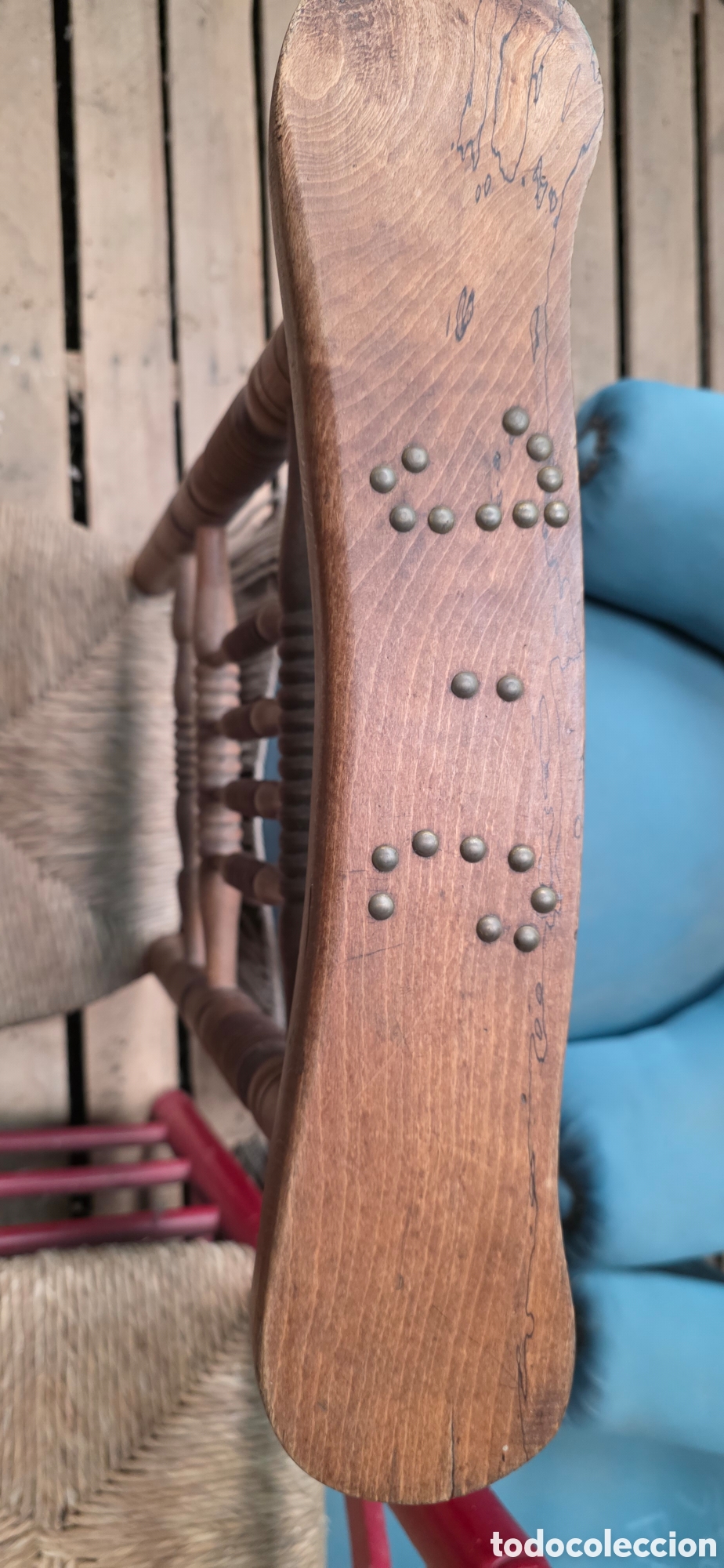 Antig&uuml;edades: SILLA RECLINATORIO CON INSCRIPCIONES - Foto 2