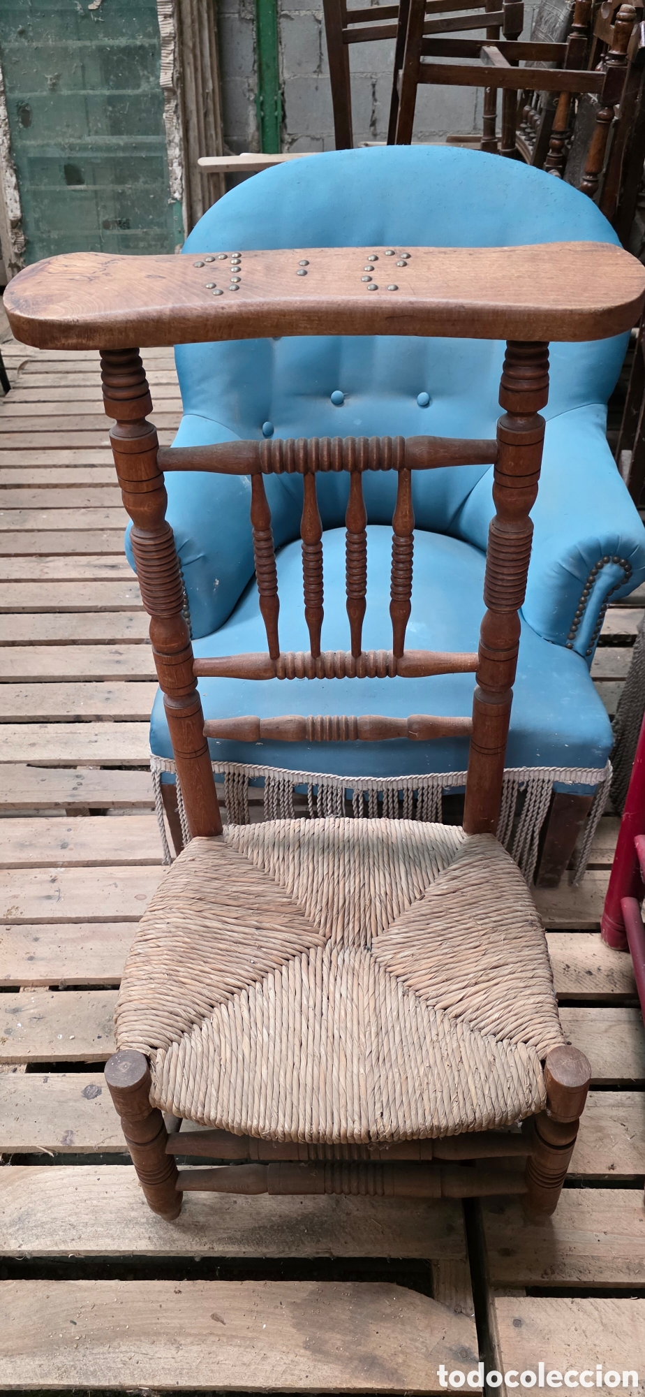 Antig&uuml;edades: SILLA RECLINATORIO CON INSCRIPCIONES - Foto 1