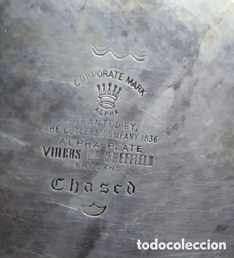 Antig&uuml;edades: Bandeja ovalada ALPHA GRANTED BY - Foto 3