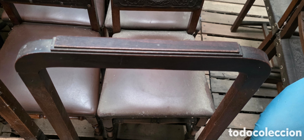 Antig&uuml;edades: SILLAS PAREJA ART DEC&Oacute; - Foto 2