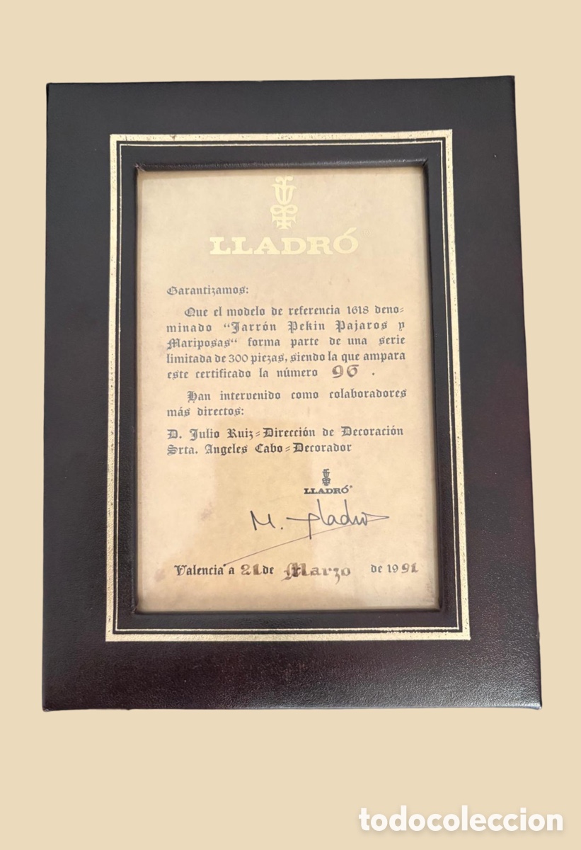 Antig&uuml;edades: LLADR&Oacute; &ldquo;Pek&iacute;n &ndash; P&aacute;jaros y Mariposas&rdquo; Ref. 01001618 &ndash; - Foto 2