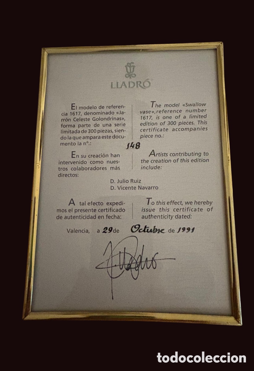 Antig&uuml;edades: Lote de 2 Jarrones Lladr&oacute; Edici&oacute;n Limitada &ndash; - Foto 3