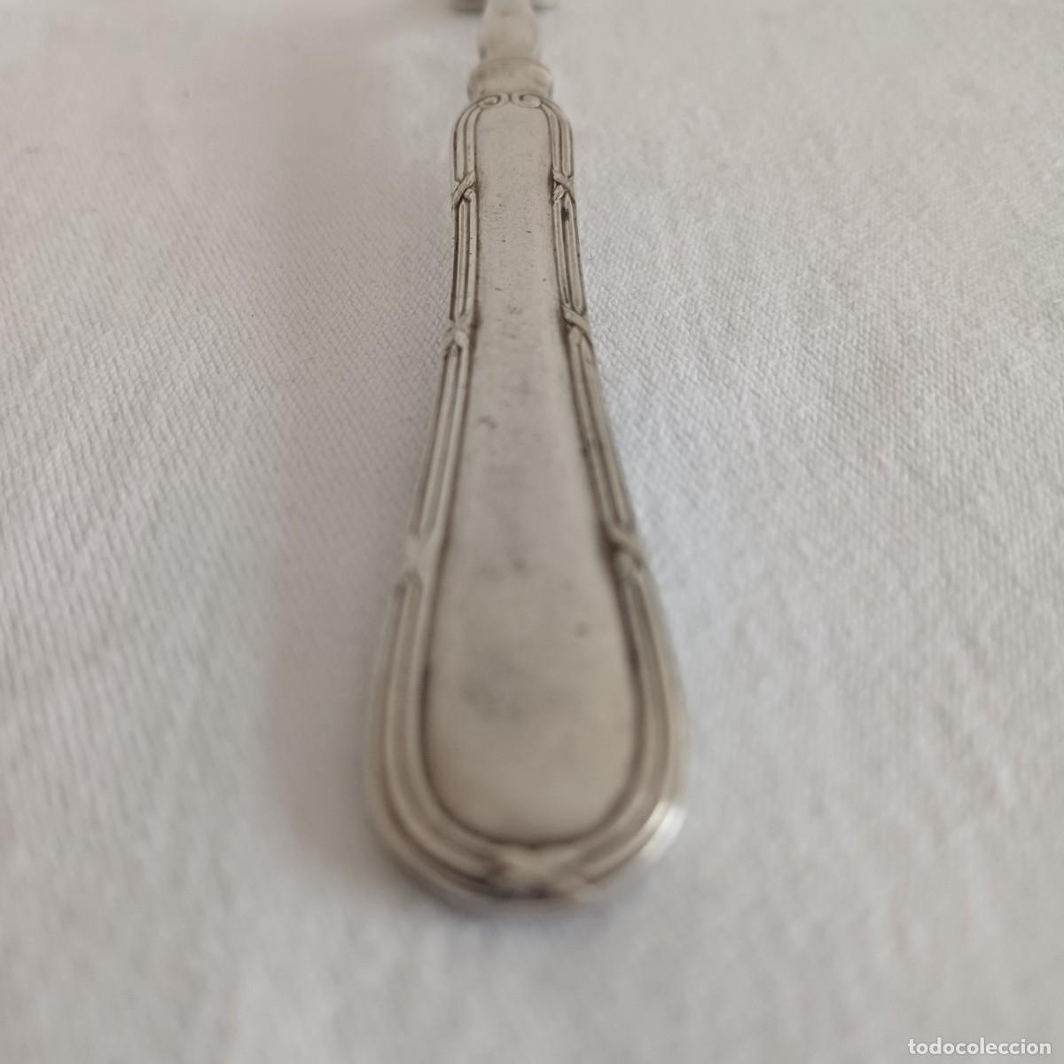 Antig&uuml;edades: Antique Silverplate Cocktail Fork - 15cm - Foto 6