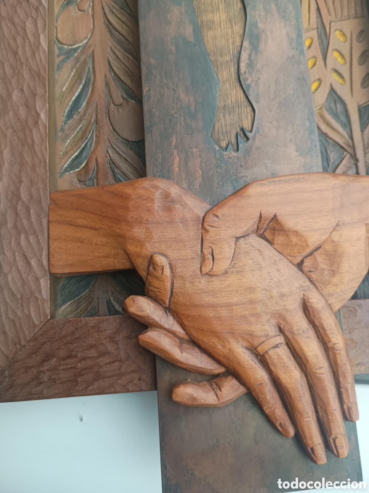 Antig&uuml;edades: Cruz de madera y cobr&eacute; - Foto 2
