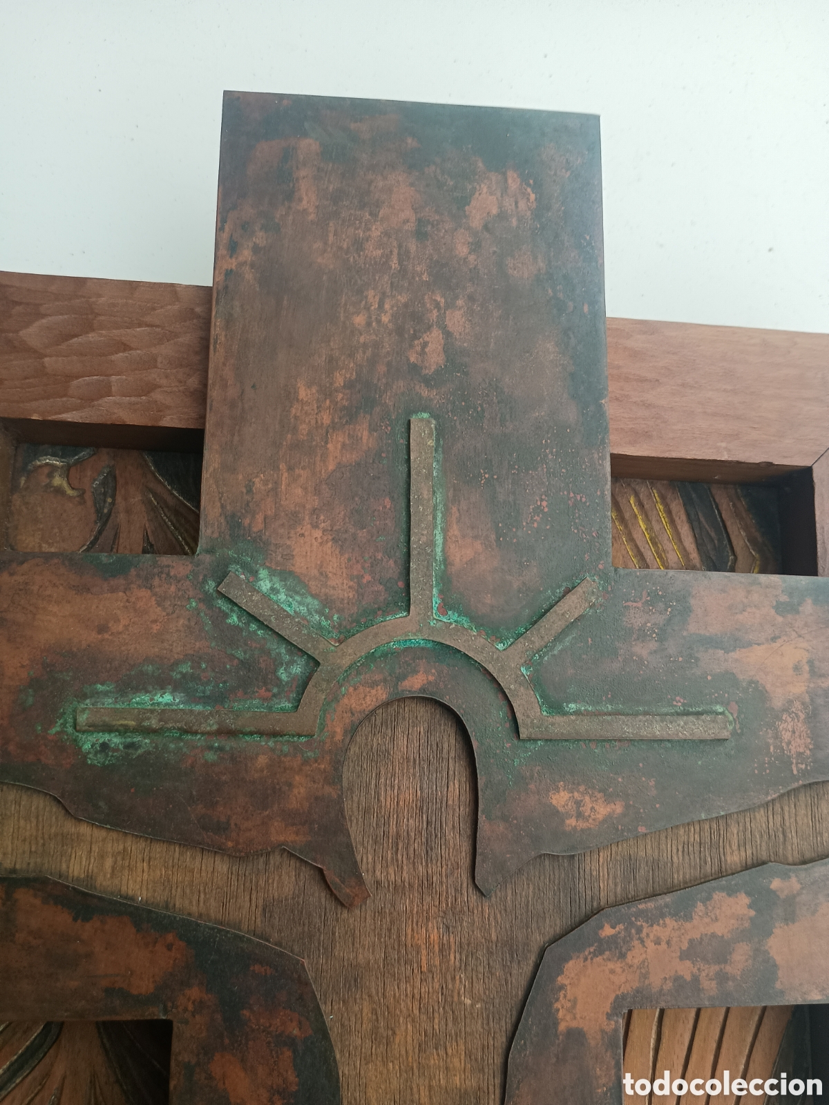 Antig&uuml;edades: Cruz de madera y cobr&eacute; - Foto 7