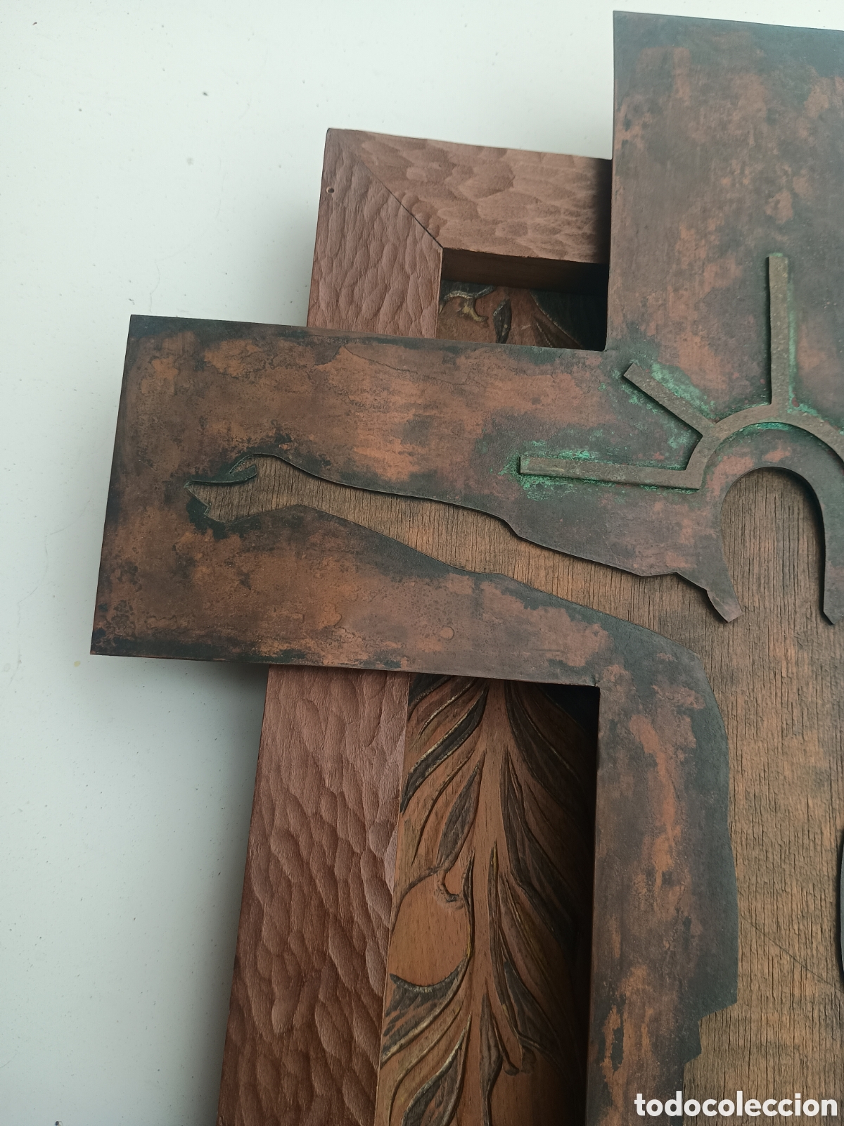 Antig&uuml;edades: Cruz de madera y cobr&eacute; - Foto 8