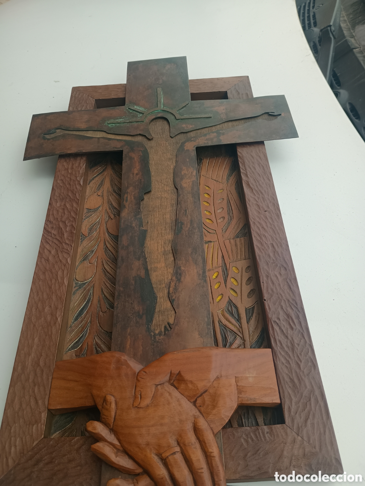 Antig&uuml;edades: Cruz de madera y cobr&eacute; - Foto 10