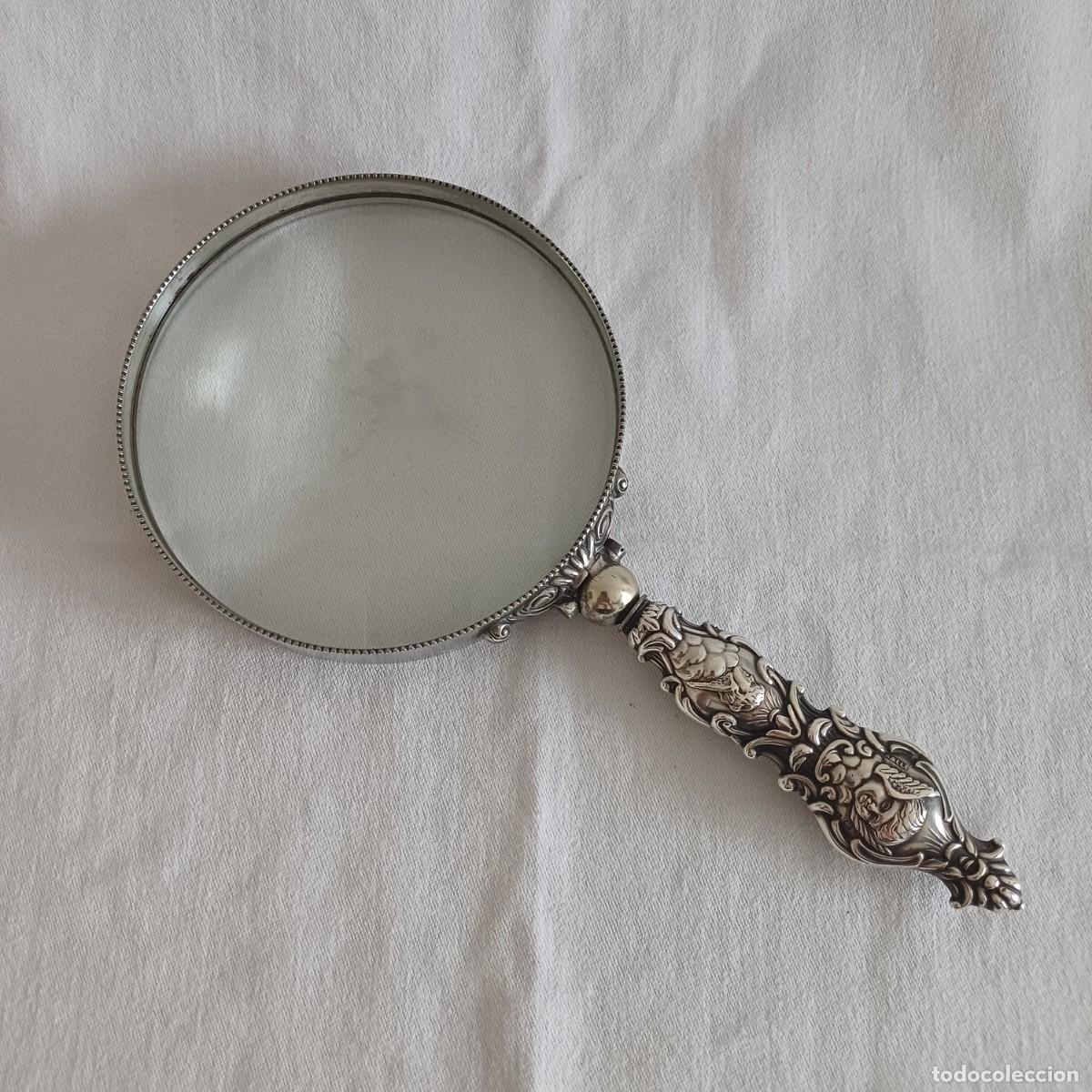 Antig&uuml;edades: Antique German Silver Magnifying Glass - 21cm - Foto 2