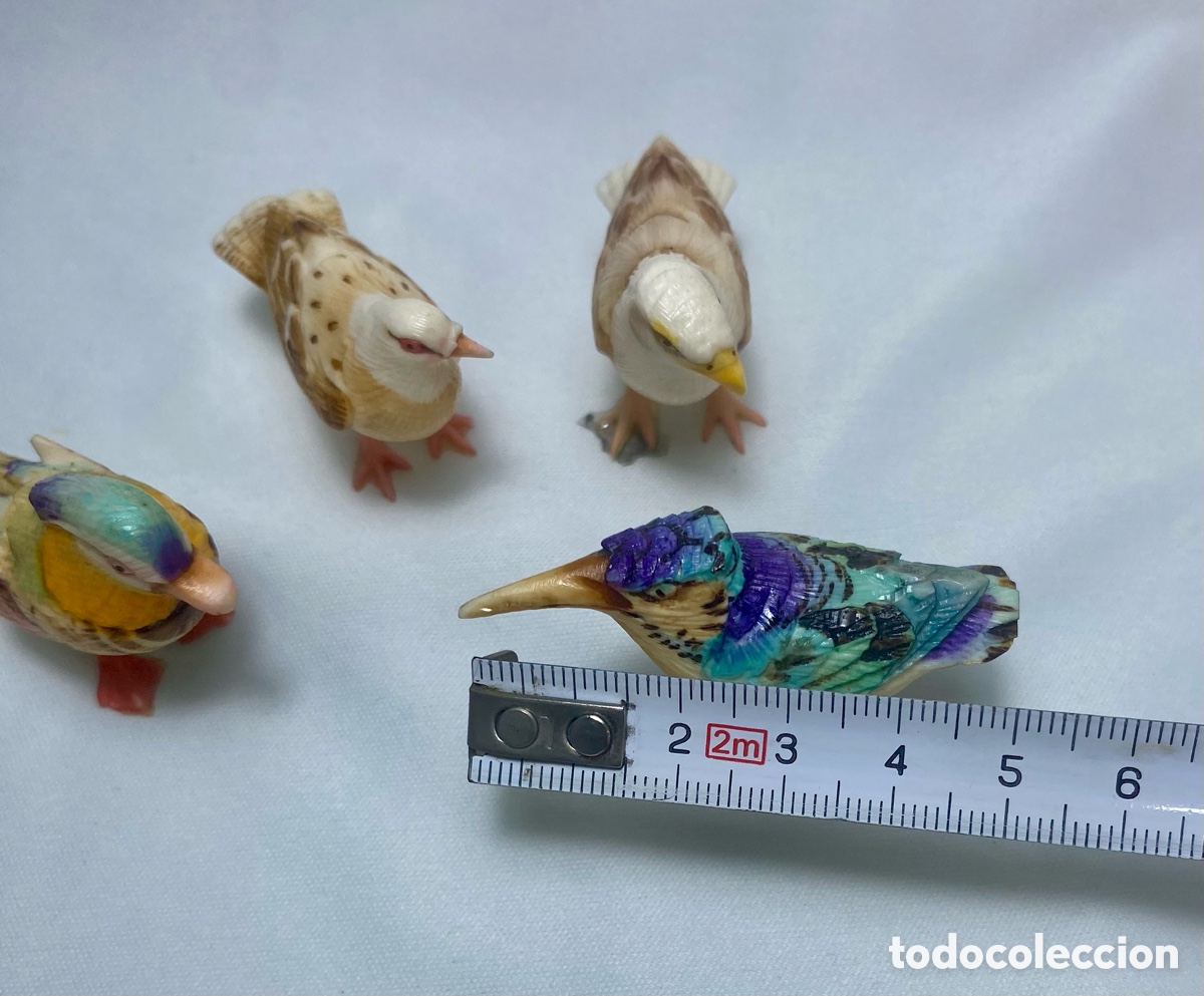 Antig&uuml;edades: Lote p&aacute;jaros de marfil de coleccion - Foto 9