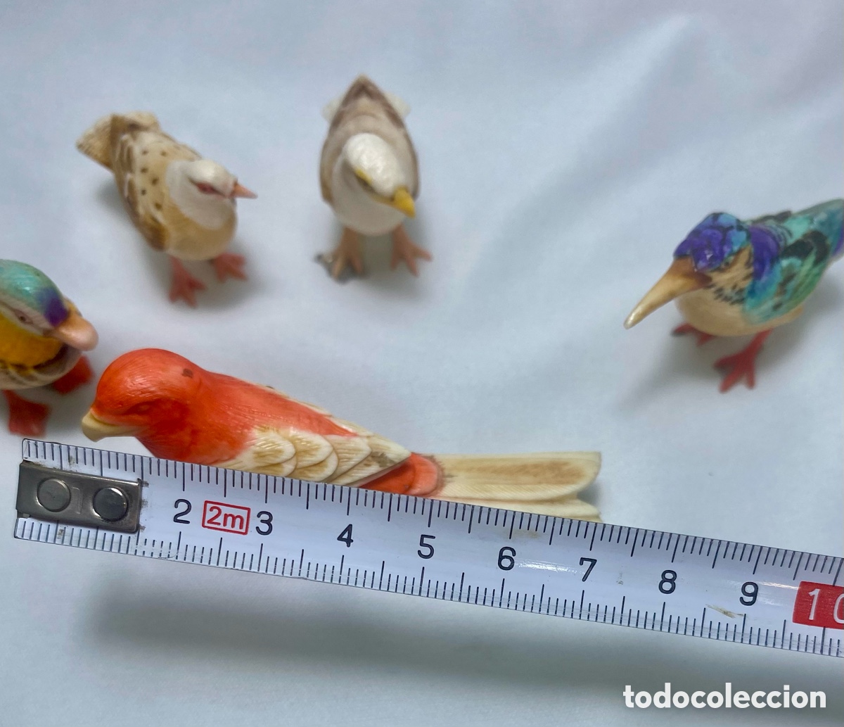 Antig&uuml;edades: Lote p&aacute;jaros de marfil de coleccion - Foto 10