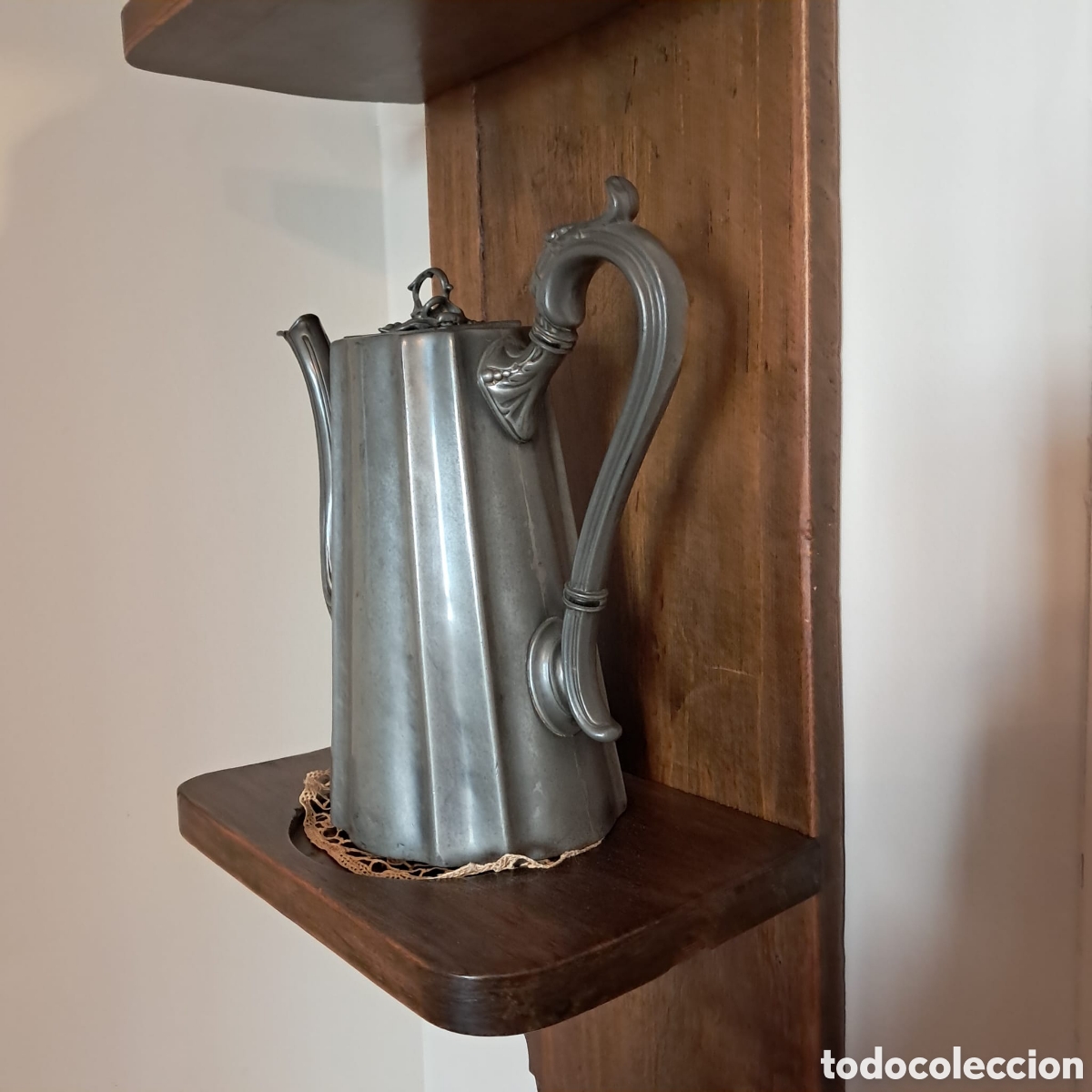 Antig&uuml;edades: Conjunto de tres piezas de peltre - Foto 3