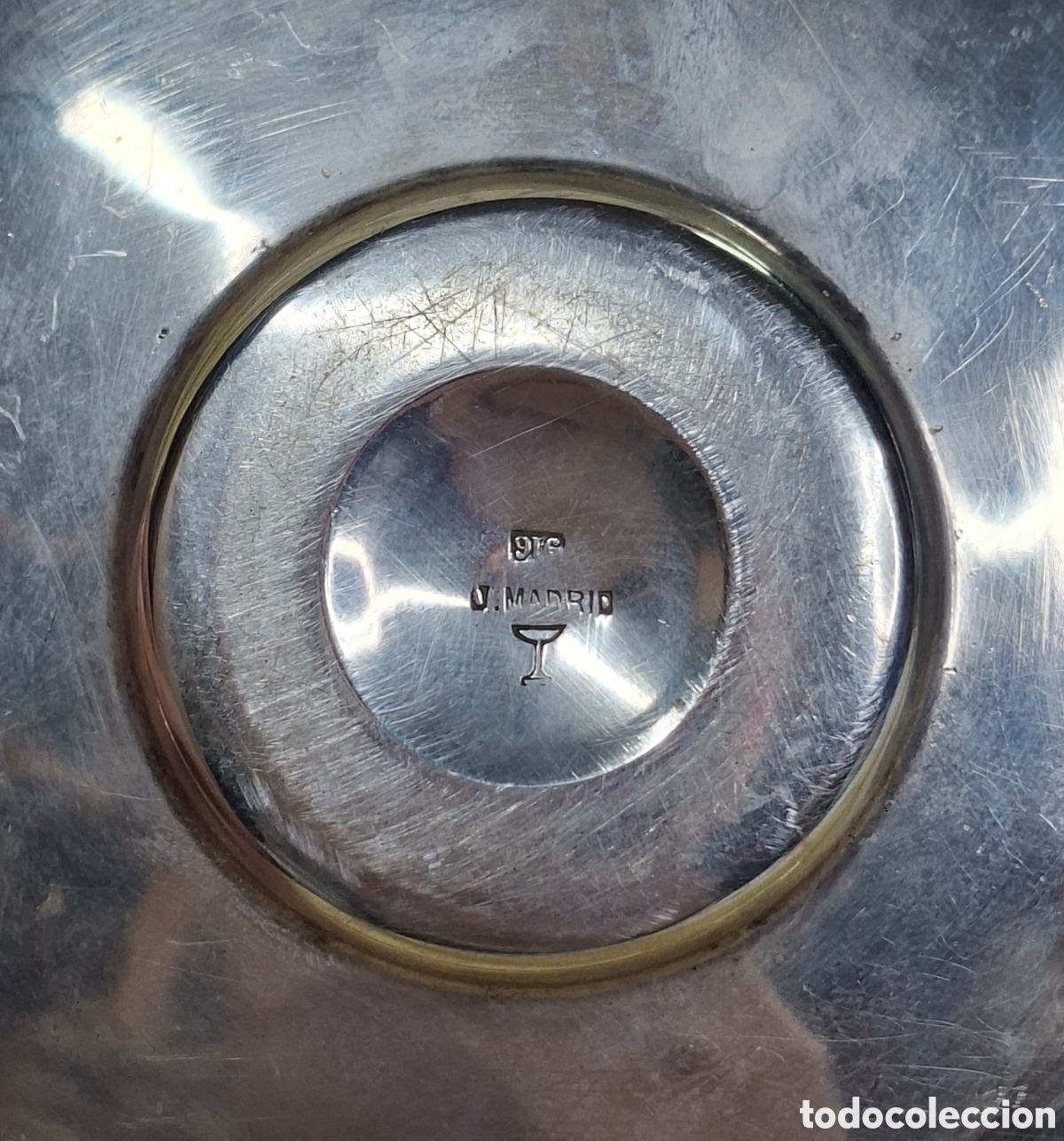 Antig&uuml;edades: Taza de plata 916 y opalina blanca - Foto 9