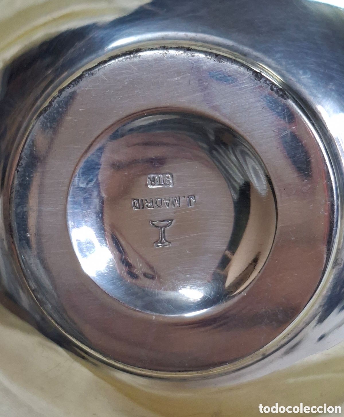 Antig&uuml;edades: Taza de plata 916 y opalina blanca - Foto 12
