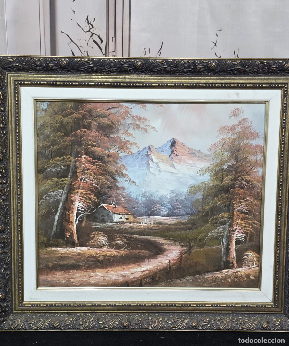 Antig&uuml;edades: Cuadro paisaje enmarcado - Foto 2
