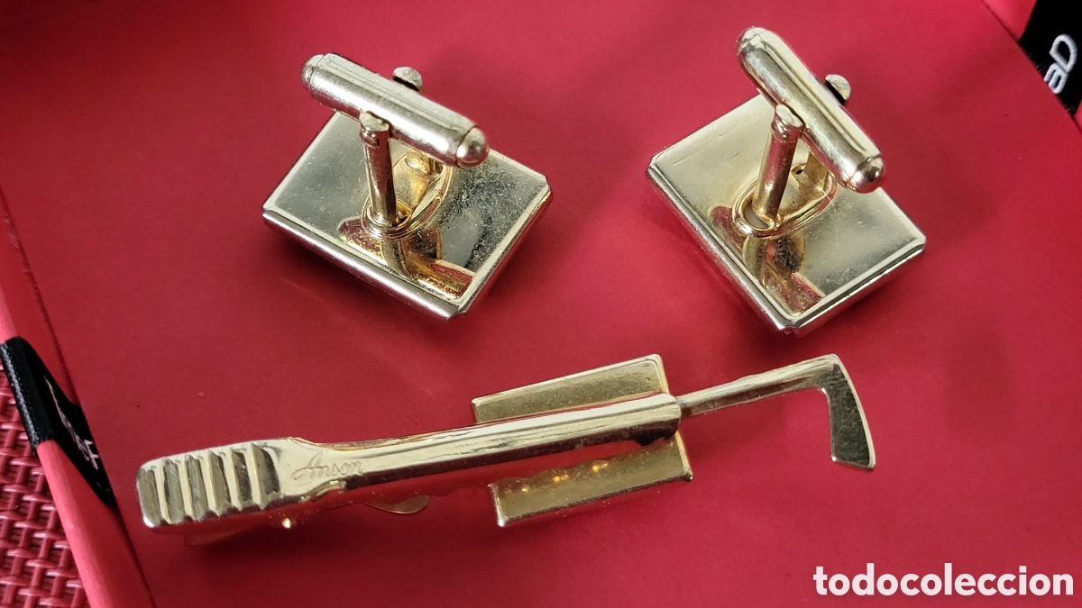 Antig&uuml;edades: Antiguos gemelos y pasador corbata - Foto 2