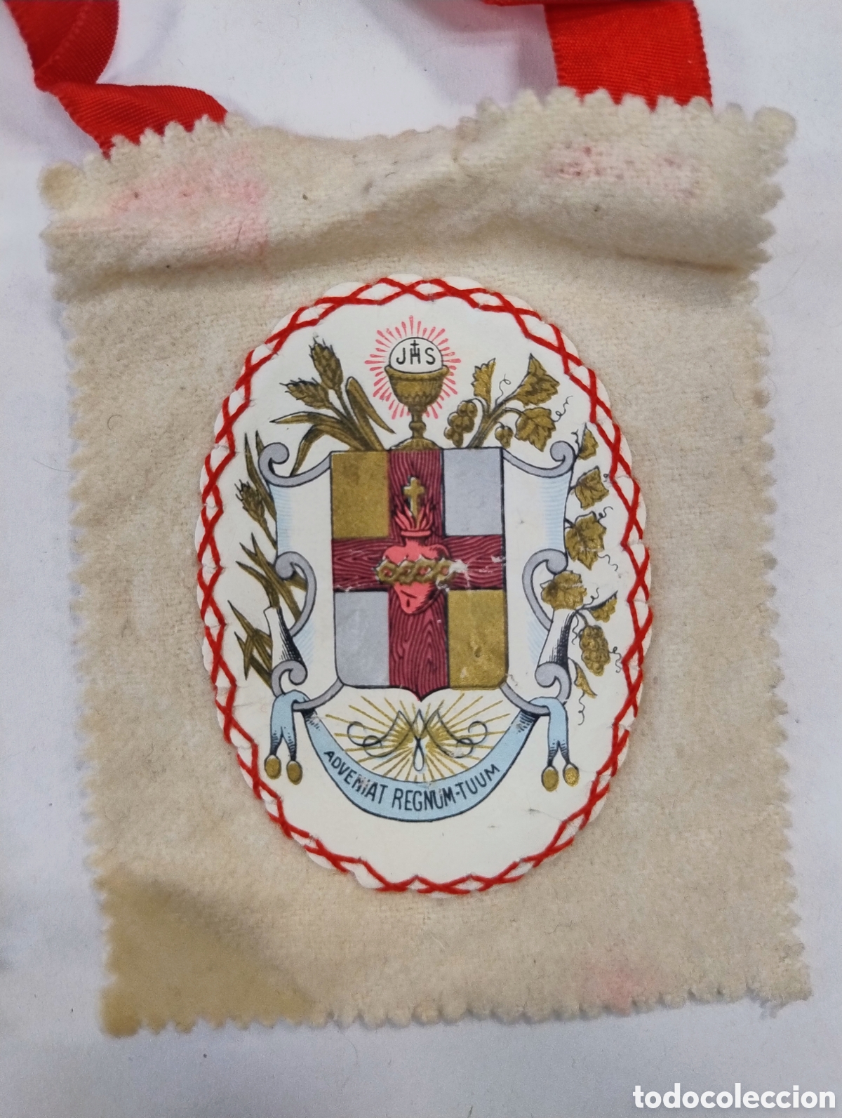 Antig&uuml;edades: ESCAPULARIO PIO IX 1877 - Foto 3