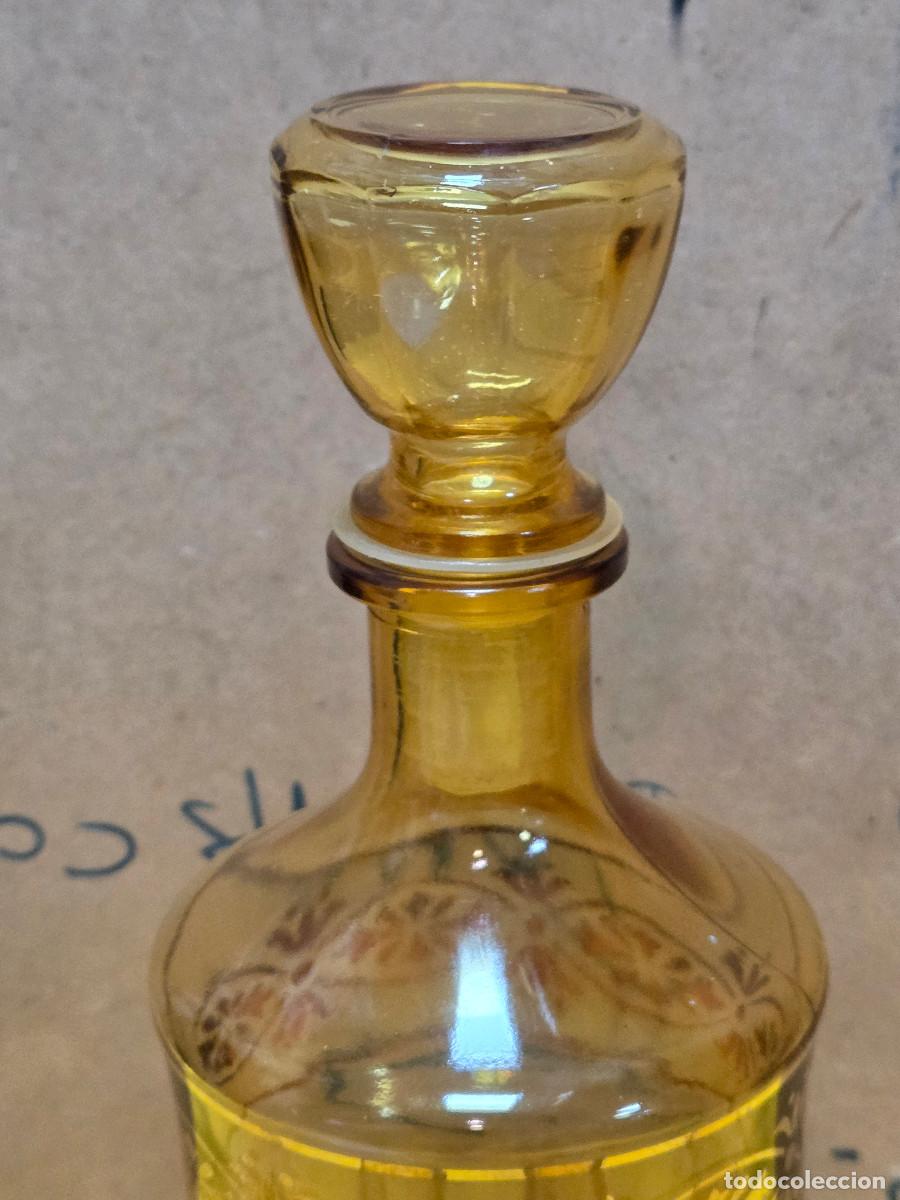 Antig&uuml;edades: botella de cristal con 4 vasos - Foto 4