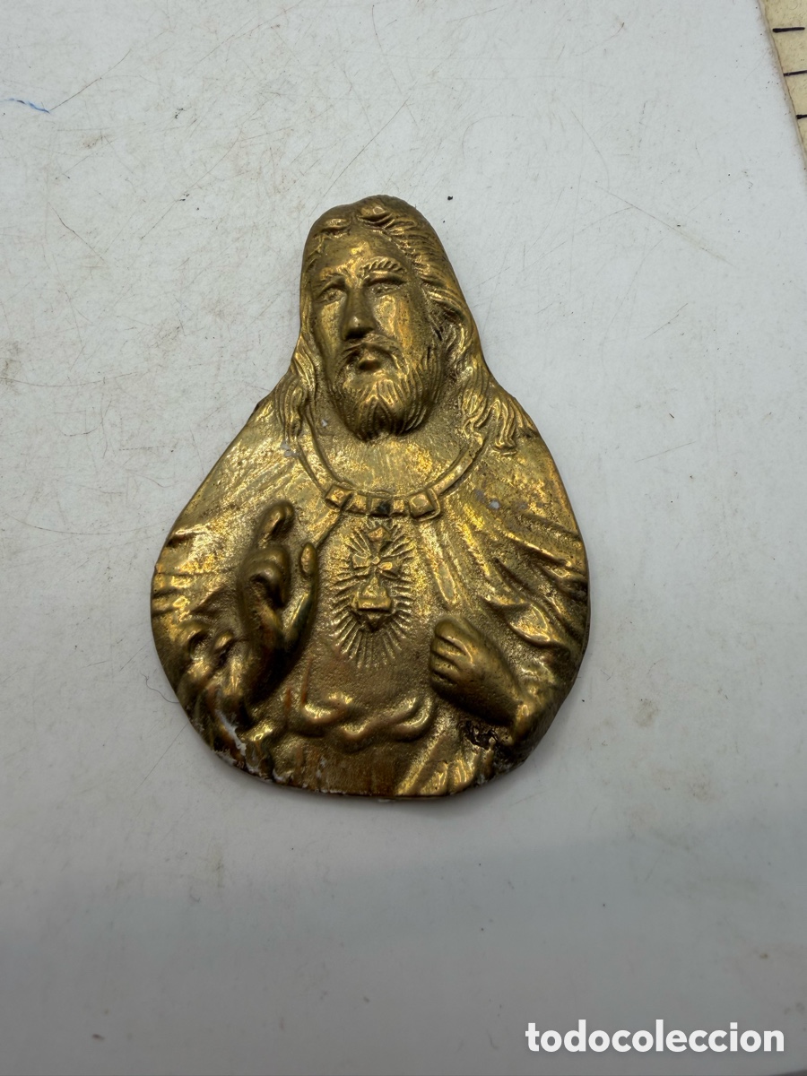 Antig&uuml;edades: Antigua Figura de Cristo de Bronce - Foto 2