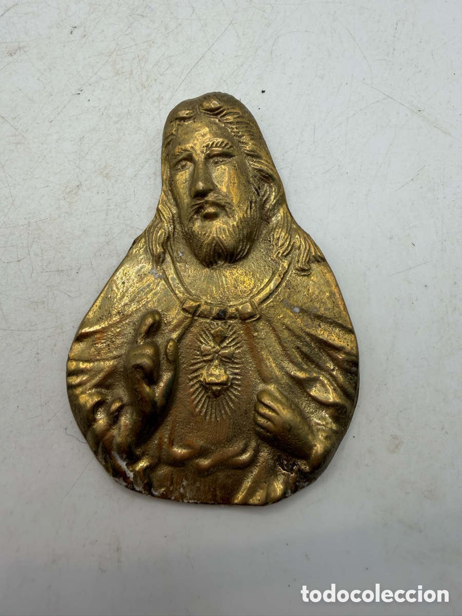Antig&uuml;edades: Antigua Figura de Cristo de Bronce - Foto 3