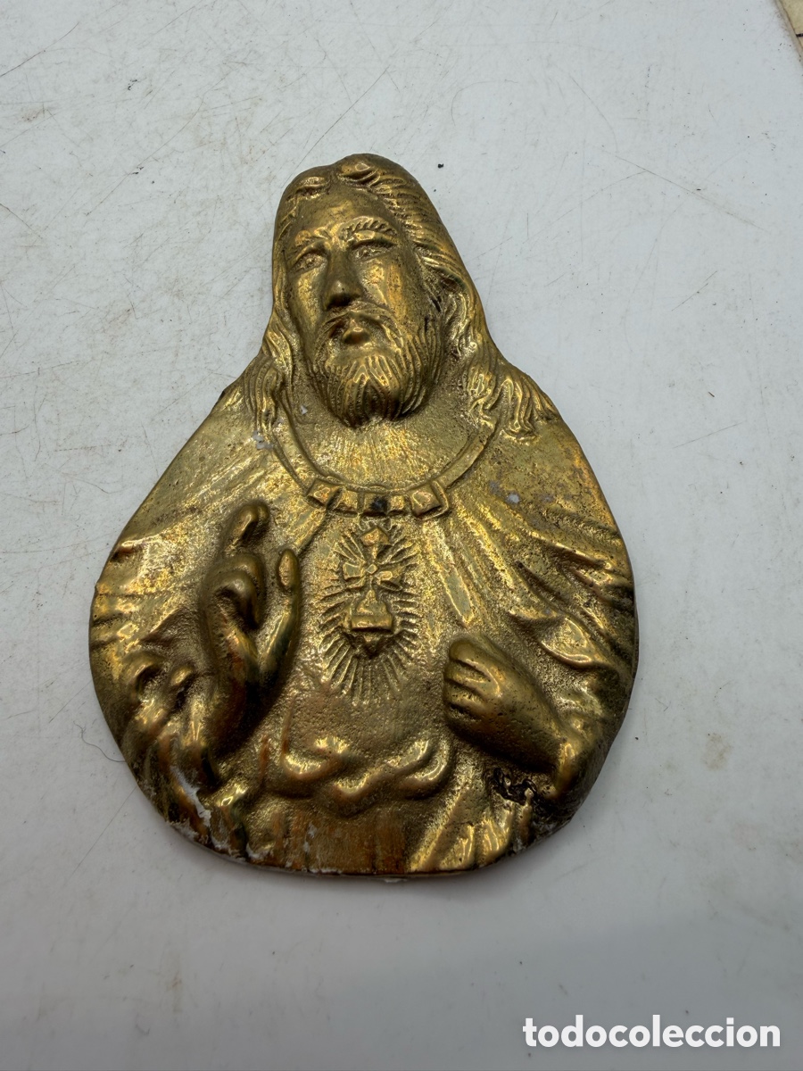 Antig&uuml;edades: Antigua Figura de Cristo de Bronce - Foto 4