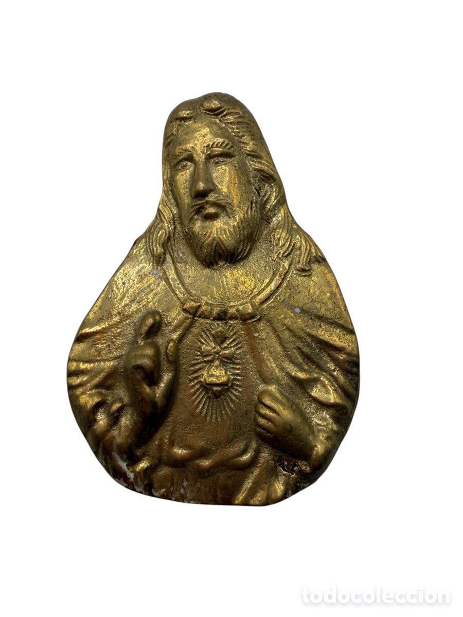Antig&uuml;edades: Antigua Figura de Cristo de Bronce - Foto 1