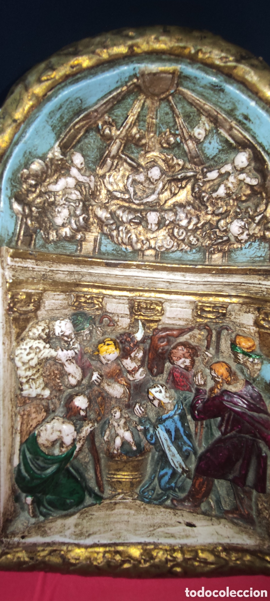 Antig&uuml;edades: Antiguo retablo policromado - Foto 4