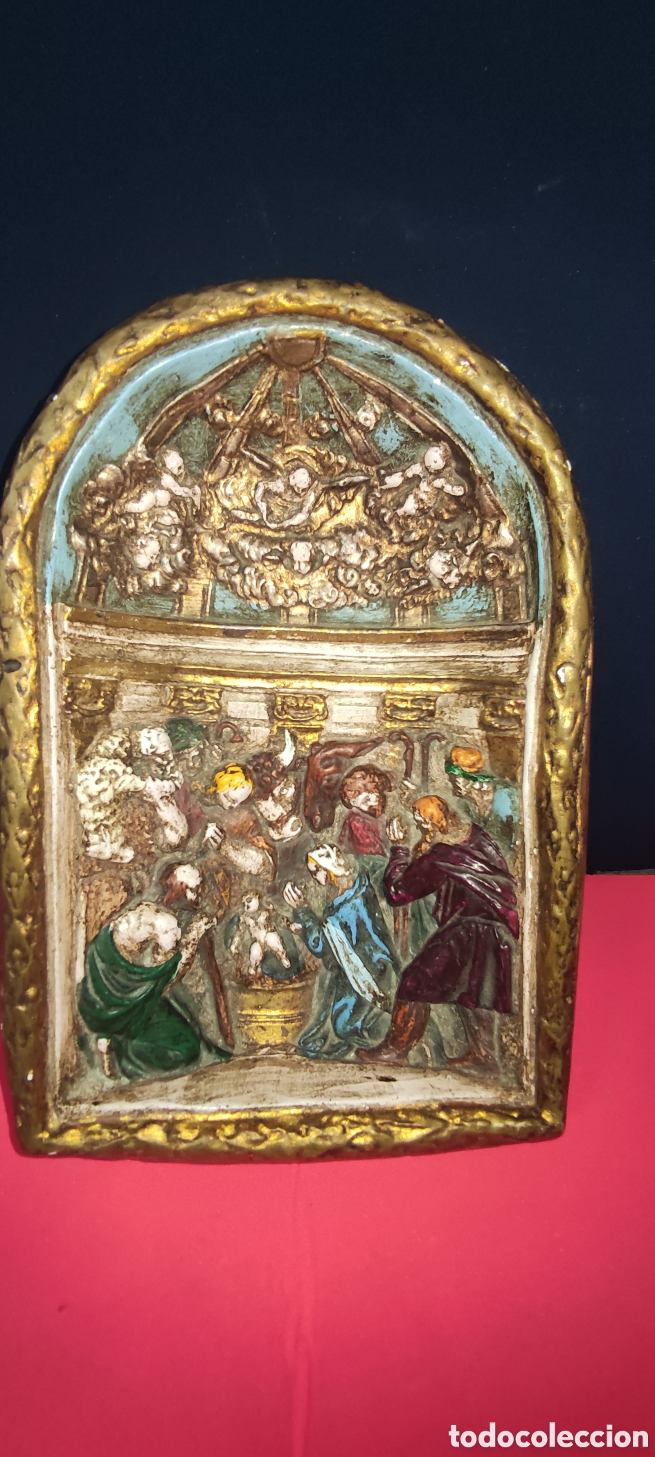Antig&uuml;edades: Antiguo retablo policromado - Foto 7