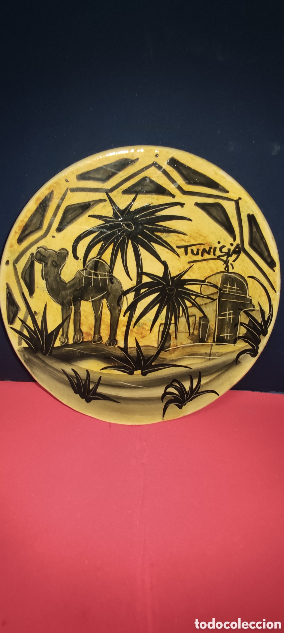 Antig&uuml;edades: Plato de cer&aacute;mica Tunez - Foto 2
