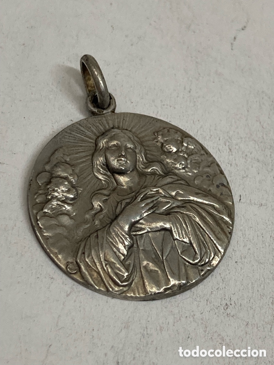 Antig&uuml;edades: Medalla de plata religiosa C546 - Foto 1