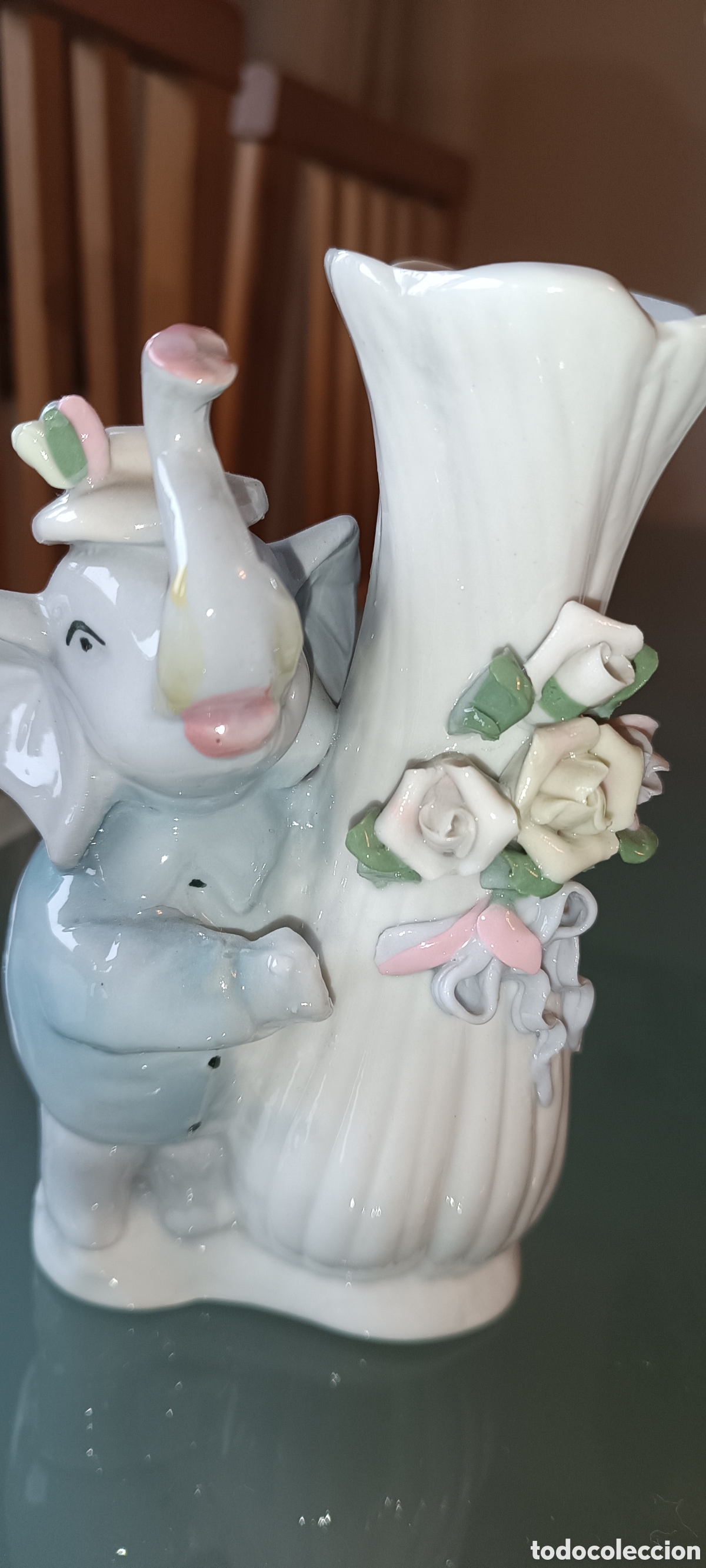 Antig&uuml;edades: Jarr&oacute;n de porcelana con elefante - Foto 3