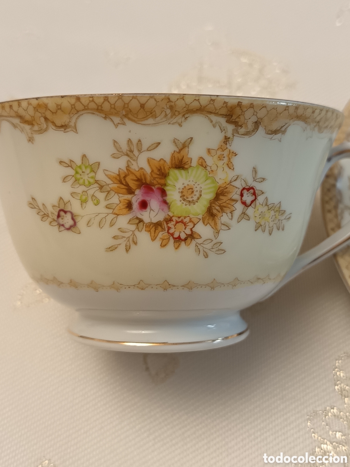 Antiquit&eacute;s: Juego 6 Tazas con Plato JAP&Oacute;N