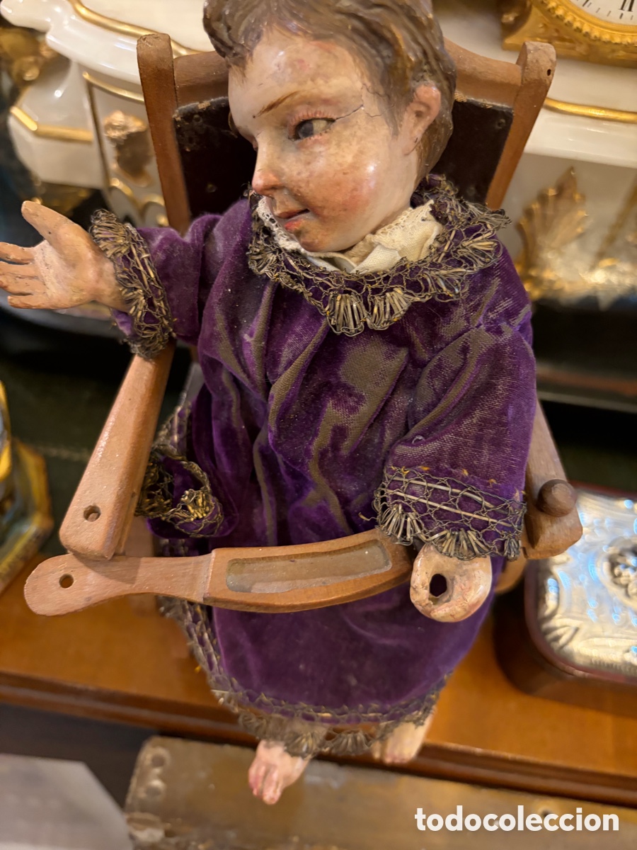 Antig&uuml;edades: Ni&ntilde;o Jes&uacute;s de madera - Foto 1