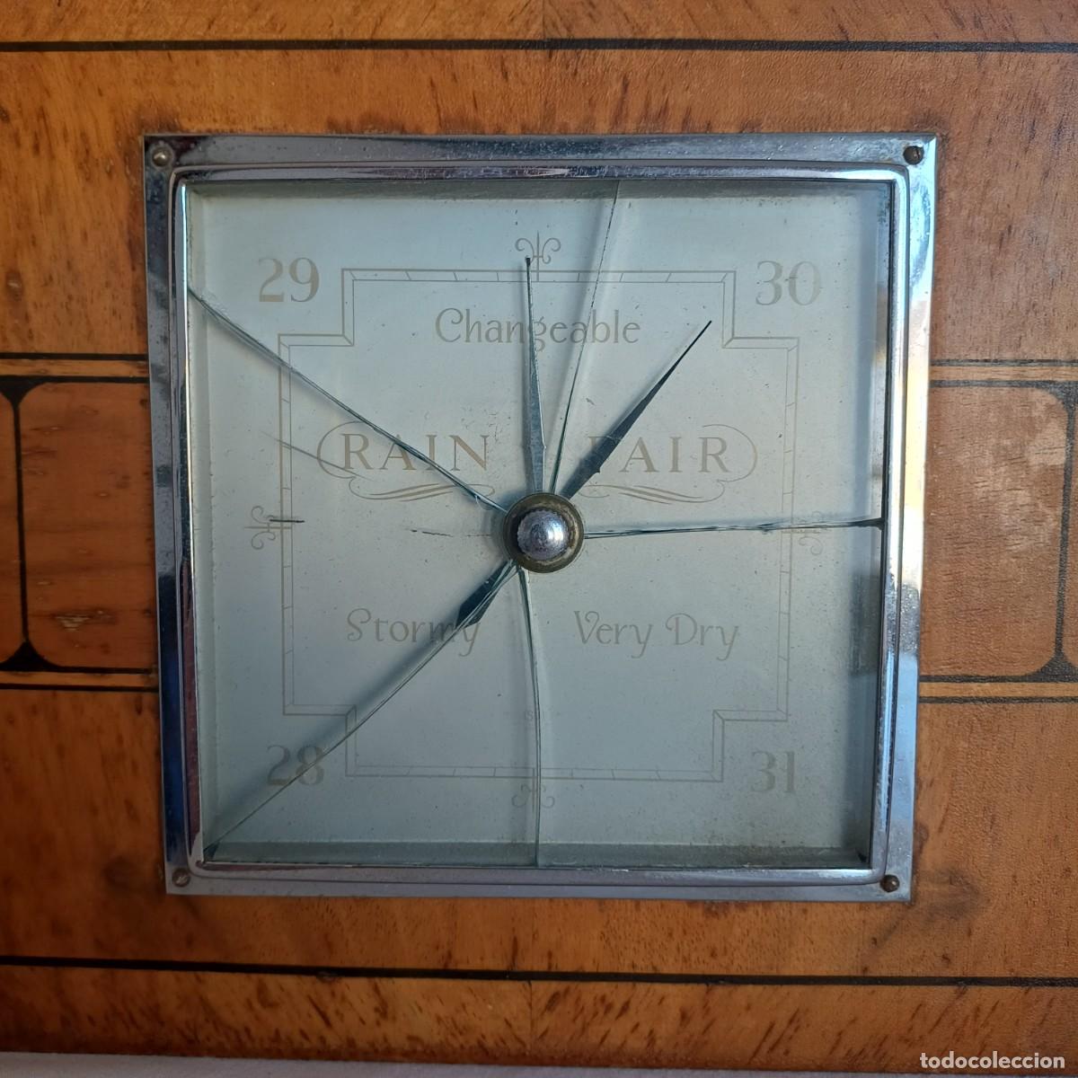 Antig&uuml;edades: Antique Art Deco Burr Walnut Barometer - Foto 2
