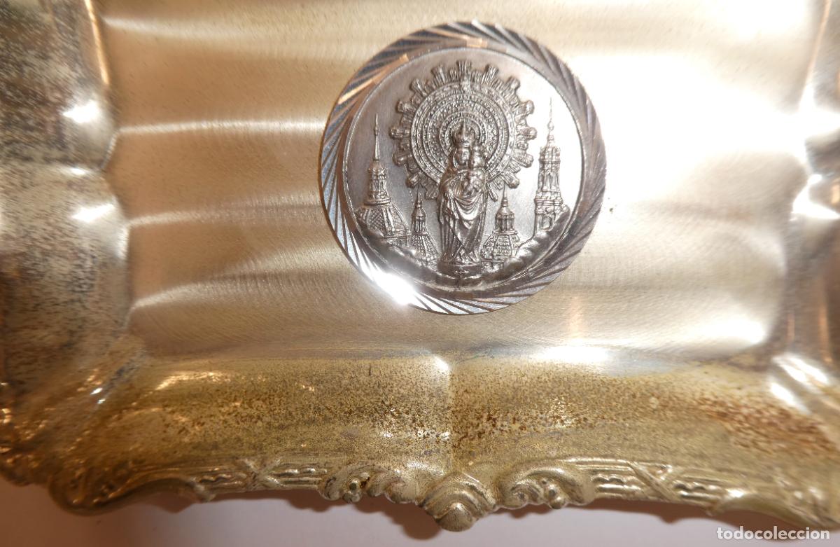 Antig&uuml;edades: Bandeja con la Virgen del Pilar - Foto 2